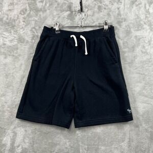 Abercrombie Kids Essentials Fleece Above-the-Knee Shorts Black Size 15/16